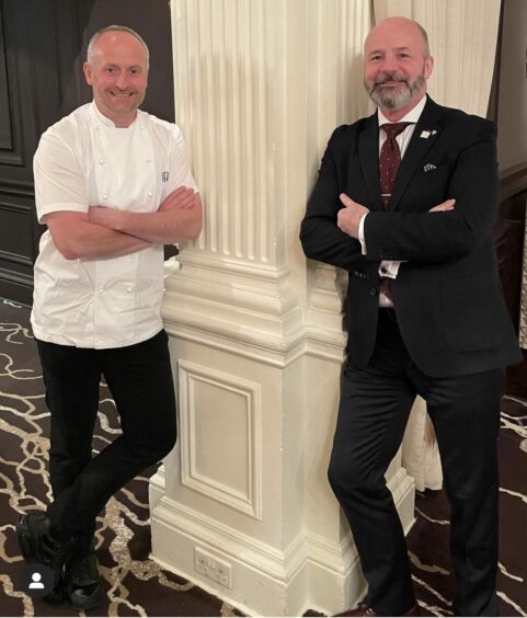 Head chef, Stephen McLaughlin and general manager, Dale Dewsbury at Restaurant Andrew Fairlie.
