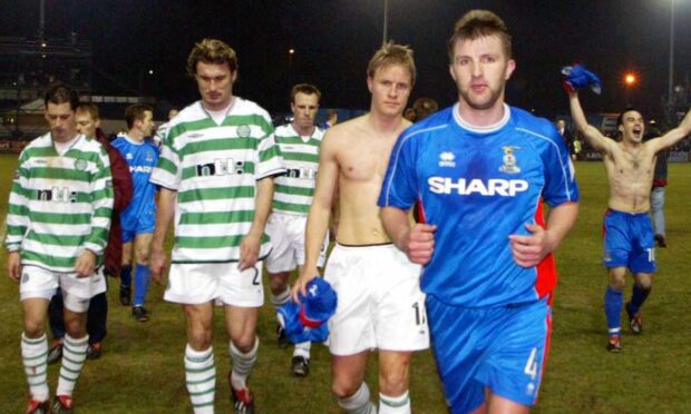 Inverness Caley Thistle knocked Celtic out of the Scottish Cup in 2003. Image: SNS.