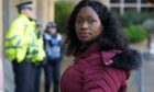 Sheku Bayoh's sister Kadi Johnson arrives at Capital House in Edinburgh for the public inquiry into his death. Image: Andrew Milligan/PA Wire.