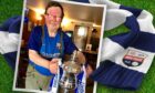 Ian Stott pictured in the St Cyrus Hotel in 2018 celebrating Montrose winning the League Two title.