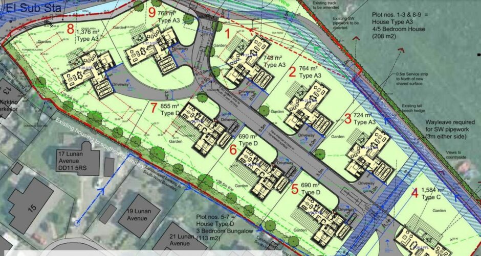 Inverkeilor housing layout