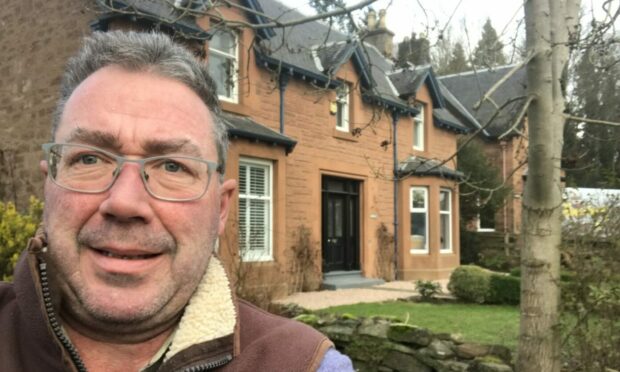 Jim Duff outside his home in Boat Brae, Rattray. Image: Jim Duff.