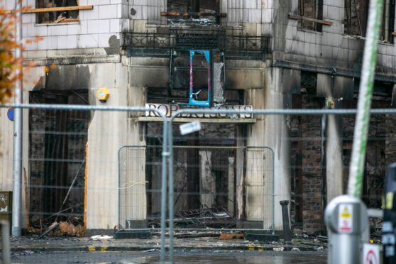 Robertson's of Dundee was demolished following a fire in November. Image: Kim Cessford / DC Thomson