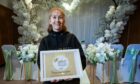 Sparkle Magic Events owner Fiona Webb with her award for great british wedding decorator of the year. Image: Kim Cessford / DC Thomson.