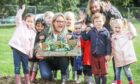 Children of Menzieshill Nursery with their prize winning model forest at Dundee Flower and Food festival. Friday, 6th September, 2019. Kris Miller/DCT Media.