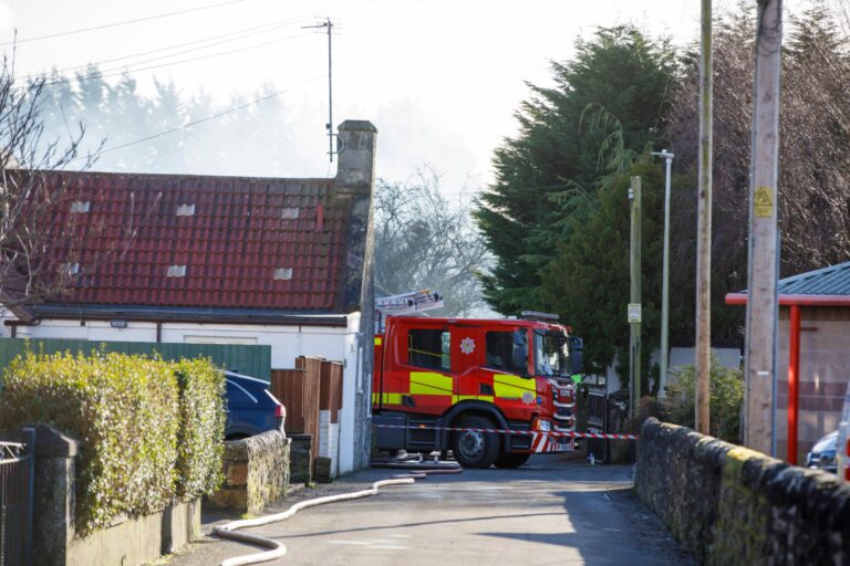 Roof collapses as Kinross home badly damaged in blaze