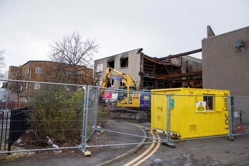 The Leven Poundstretcher demolition is continuing