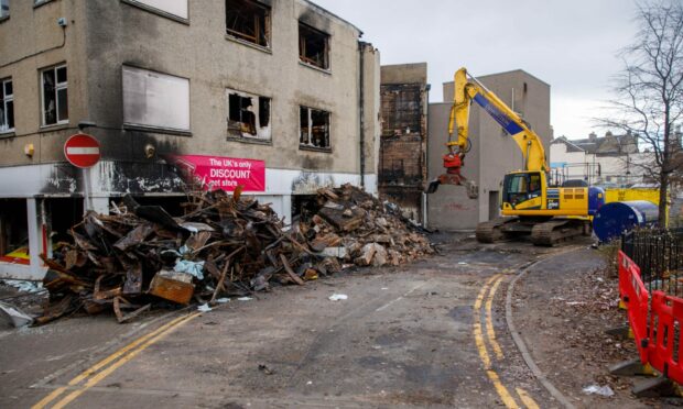 The Leven Poundstretcher demolition has begun