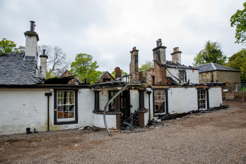 Carron Lodge fire aftermath