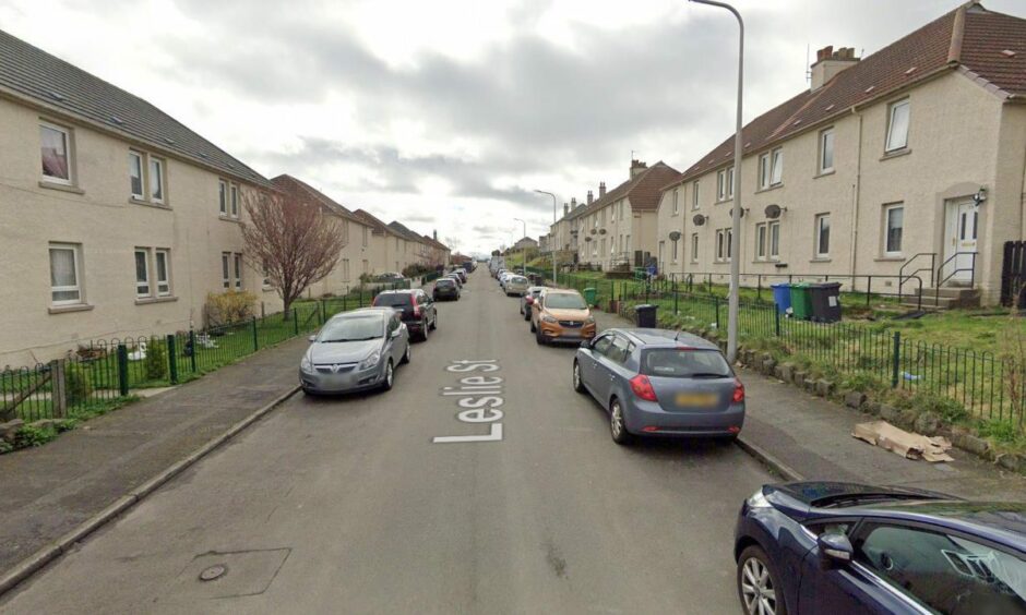 Leslie Street, Kirkcaldy, where the woman was hit by the car. 