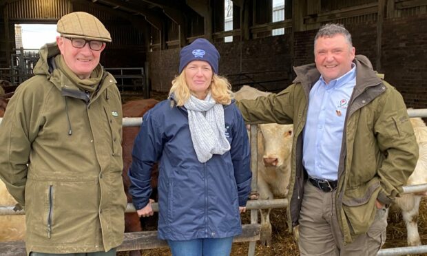 SUPPORT: From left, RSABI trustee David Leggat, RSABI chief executive Carol McLaren and former Royal Marine Hugh Jones.