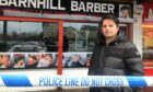 Barnhill Barber owner Sangar Karim outside his shop on Wednesday. Image: James Simpson/DC Thomson