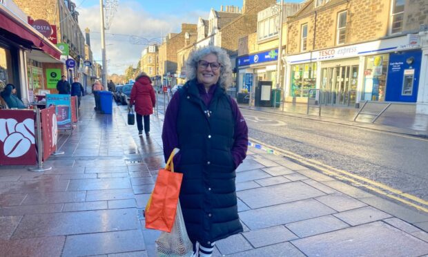 Some Broughty Ferry residents like Mary Wiseman would like to see Brook Street pedestrianised.  Image: Joanna Bremner/DC Thomson