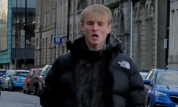 Myles Rae arrives at Dundee Sheriff Court.