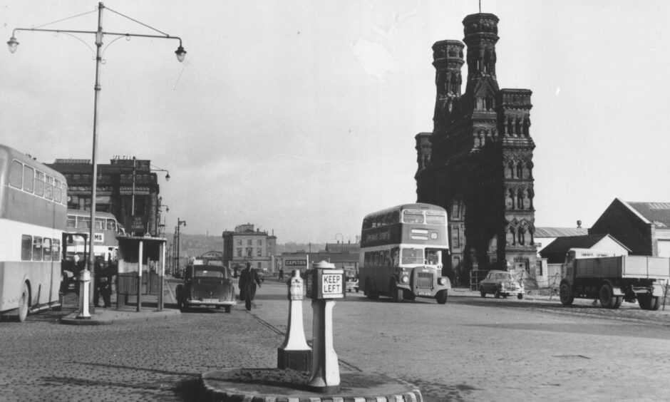 The Royal Arch towers over Dundee's waterfront