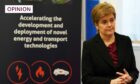 Nicola Sturgeon before the launch of her governments Energy Strategy and Just Transition Plan. Image: PA