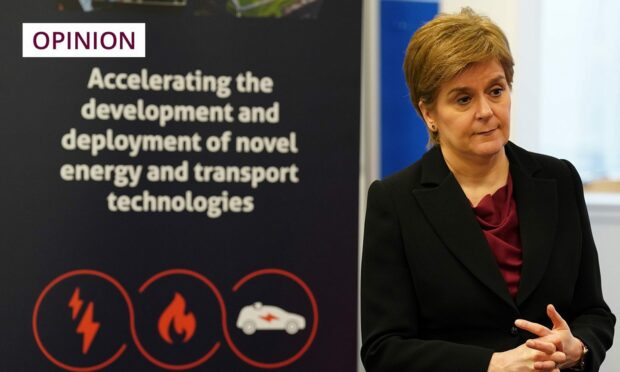Nicola Sturgeon before the launch of her governments Energy Strategy and Just Transition Plan. Image: PA
