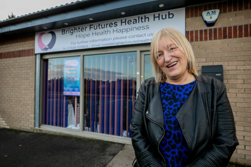 Rose Duncan outside the Brighter Futures Health Hub. 