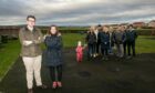 Councillor Sean Dillon with Pittenweem resident Laura Marr and other locals. Image: Steve Brown/DC Thomson.