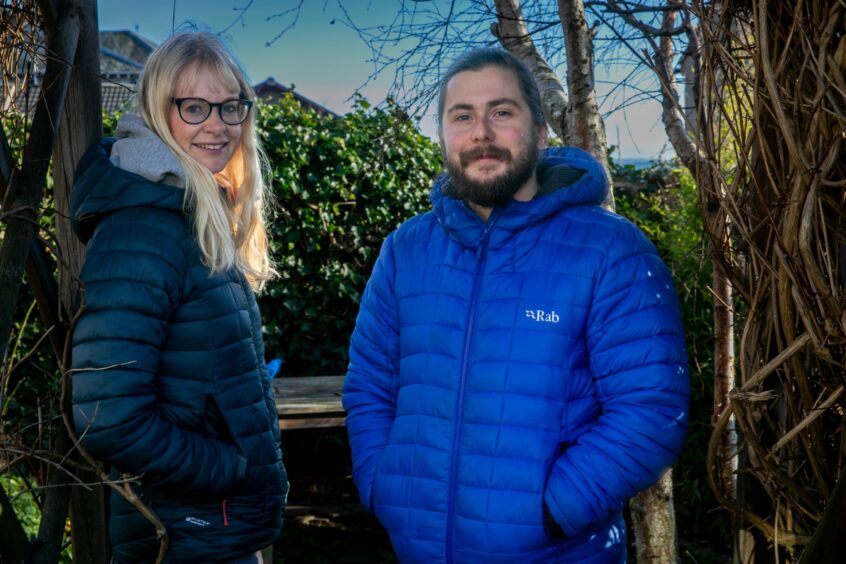 Claire Reid and Calum Murray, who run Fife charity Roots and Resilience.