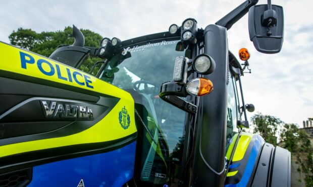 FIGHTING RURAL CRIME: A police tractor in Fife. Picture by Steve Brown.