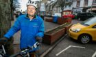 Chair of St Andrews Space for Cycling, Tony Waterston, on South Street in St Andrews. Image: Steve Brown / DC Thomson