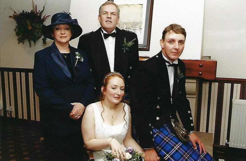 Billy and Jean Duff at son Scott's wedding to wife Heather