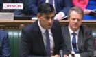 Prime Minister Rishi Sunak with his Secreatary of State for Scotland Alister Jack over his shoulder