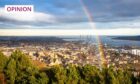 a rainbow over Dundee.