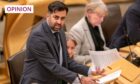 Health secretary Humza Yousaf in the Scottigh Parliament.