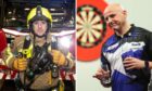 Alan Soutar is a firefighter and a darts star. Image: Taylor Lanning / PDC