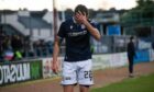Dundee midfielder Ben Williamson was sent off in the first half against Arbroath. Image: SNS.