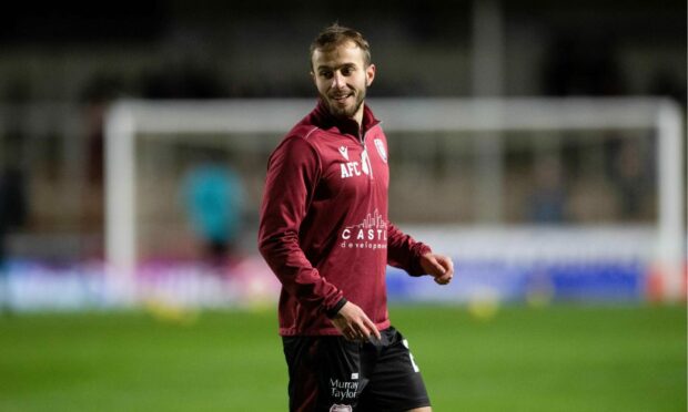 Florent Hoti has left Arbroath. Image: SNS