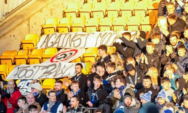 St Johnstone fans protested prices and allocation for Saturday's clash with Rangers when Dundee United visited Perth on January 2. Image: SNS