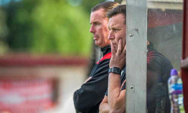 Andy Kirk and his assistant Stephen Simmons have done a great job at Brechin City. Image: Wullie Marr / DCT Media