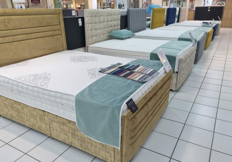 Examples of beds available at bed shop in the Wellgate Dundee