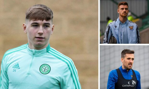 Adam Montgomery returning to Celtic has given Callum Booth and Tony Gallacher a St Johnstone first team chance. Images: SNS.