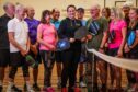 Members of Perth Pickleball Club with Corinna Whitaker (middle, in black). Image: Mhairi Edwards/DC Thomson.