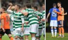 The challenge of Rangers and Celtic awaits St Johnstone and Dundee United. Images: SNS.