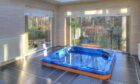 The sunken hot tub at the home in Blair Place, Kirkcaldy.