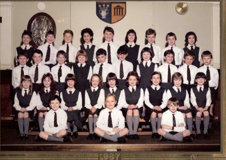 Class photo including the writer aged 10