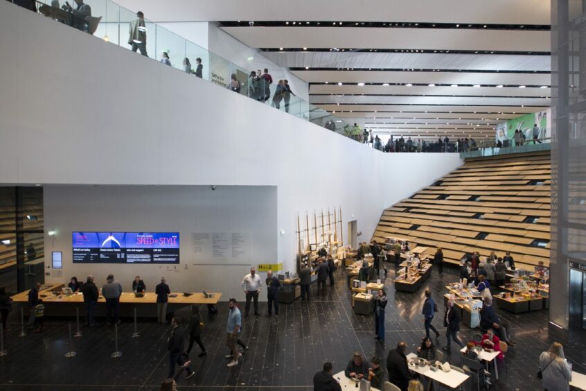 interior of V&A Dundee museum.