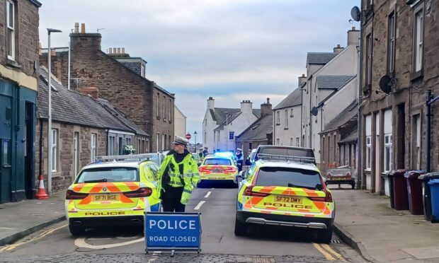 Police closed Ambrose Street in Ferry. Image: Graham Huband.