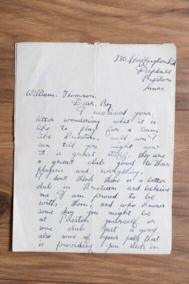 Bill Shankly letter to Dundee man Jim Thomson