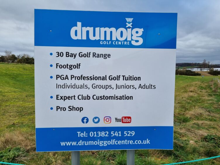 A photo of Drumoig Golf Centre sign