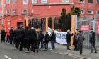 Dundee United fans protest outside Tannadice. Image: Mark Scates/SNS Group.