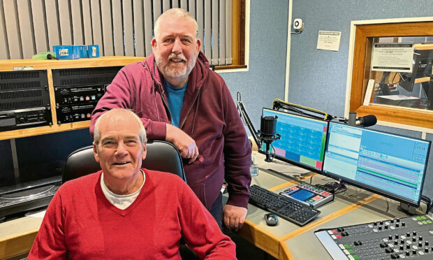 Brian Whyte and John Watson of Hospital Radio Perth.