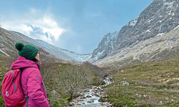 Gayle gazes up towards the North Face of Ben Nevis.