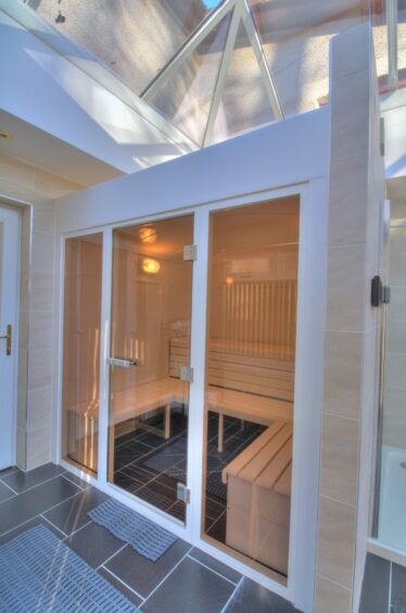 Steam room in the orangery extension