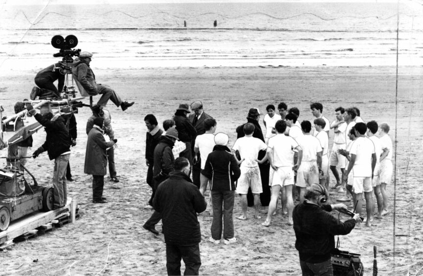 Filming Chariots of Fire in St Andrews. 